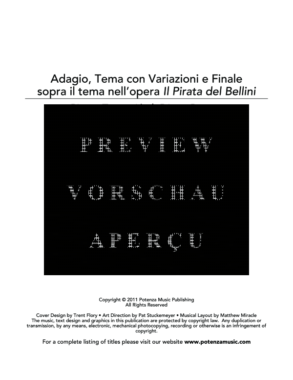 Product gallery: Page 3 of 11 Adagio, Tema con Variazioni e Finale sopra il tema nell´opera Il Pirata del Bellini, , (clarinet in Bb and piano)