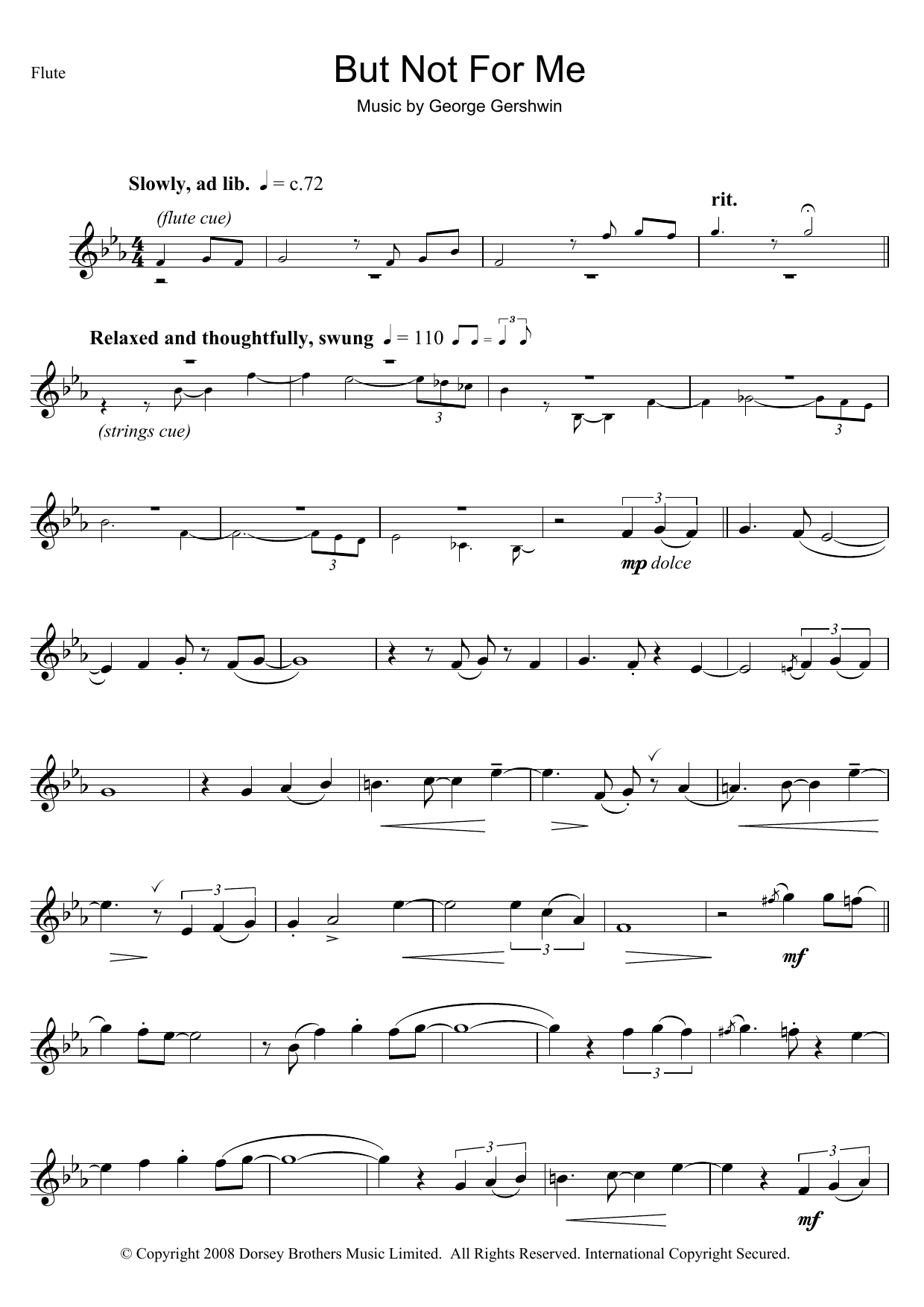 Product gallery: Page 1 of 1 But Not For Me, George Gershwin