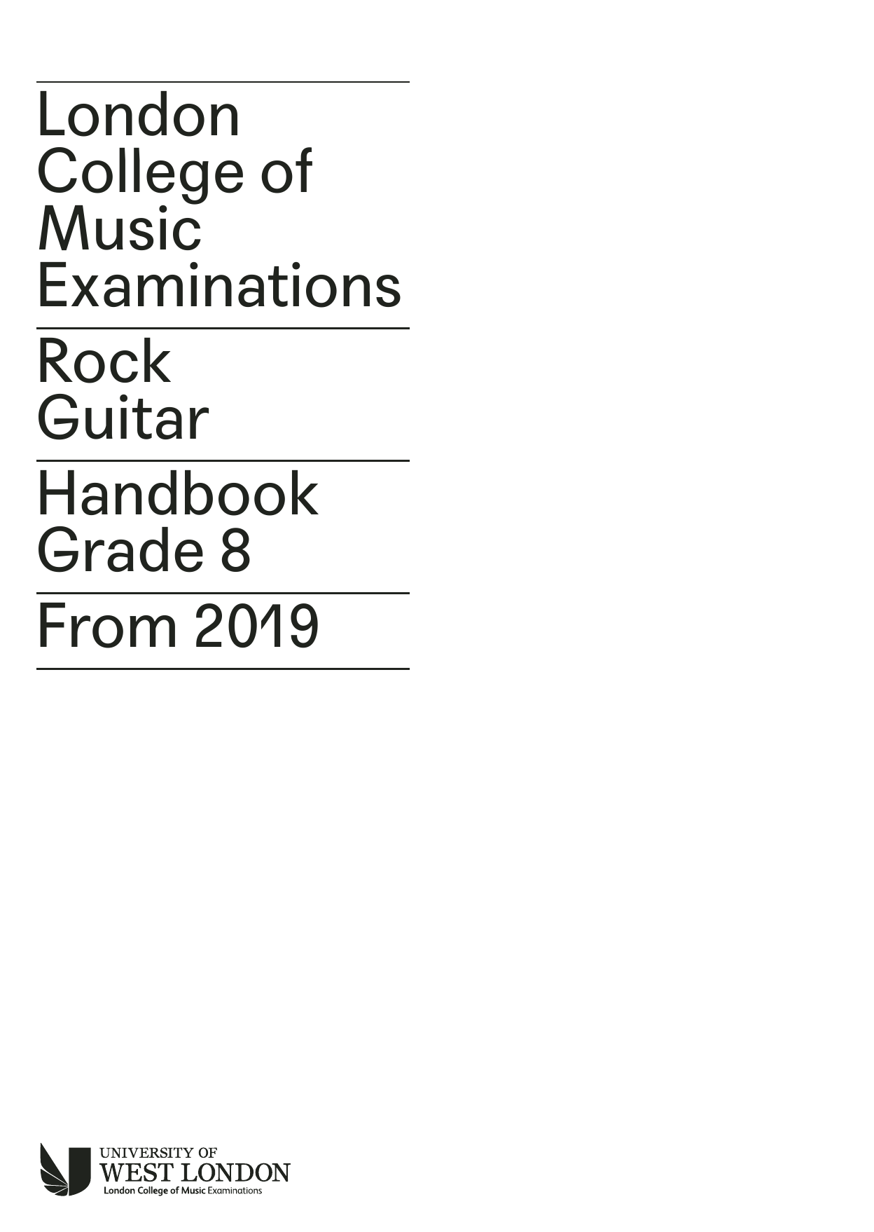 Product picture to: LCME Rock Guitar Handbook 2019 - Grade 8