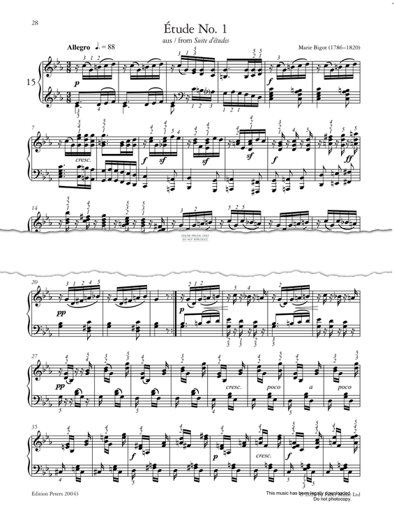 Produktgalerie: Seite 1 von 1 Etüde No.1, Marie Bigot, Klavier