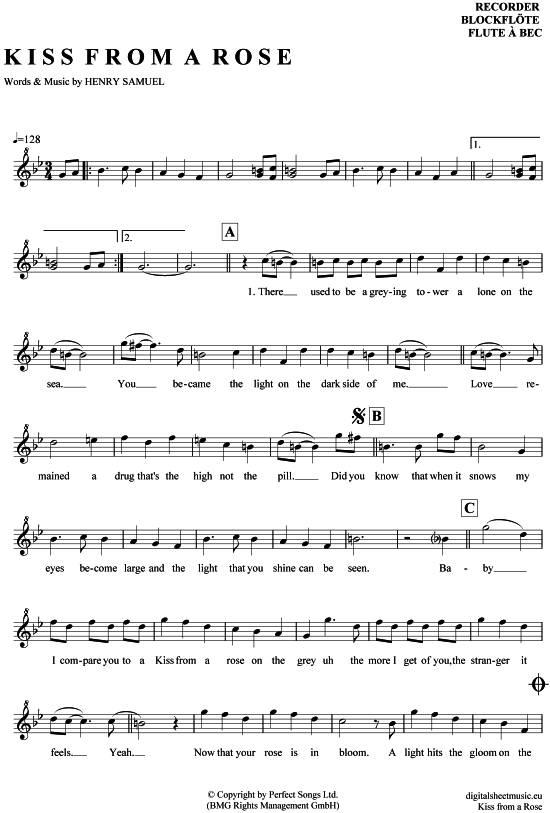 Product gallery: Page 1 of 4 Kiss from a rose , Seal, (recorder)