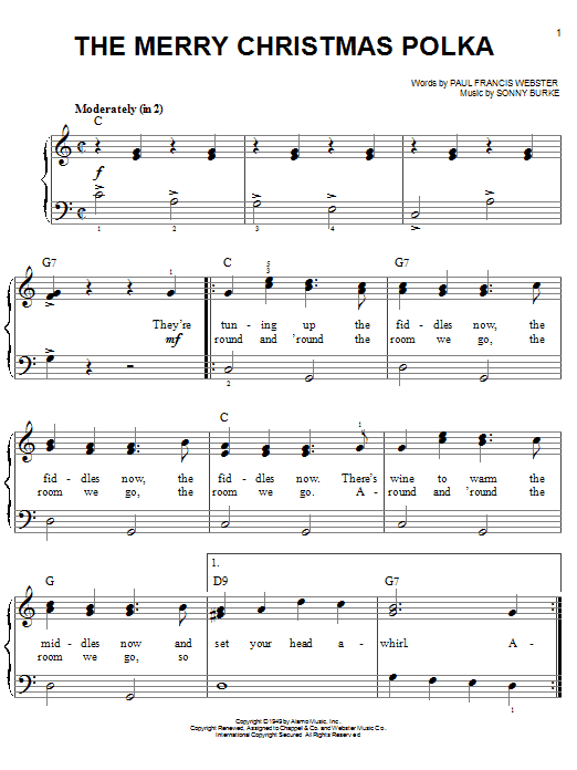 Product gallery: Page 1 of 1 The Merry Christmas Polka, Paul Francis Webster