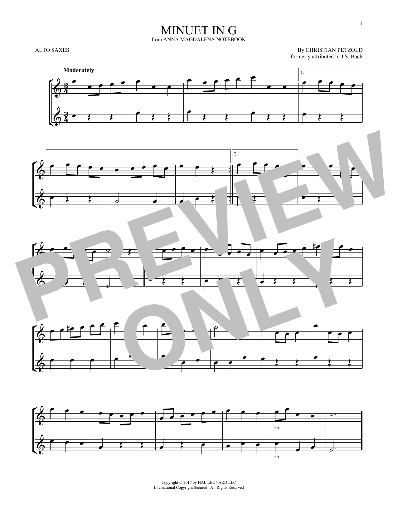 Product gallery: Page 1 of 1 Minuet In G Major, BWV Anh. 114, Christian Petzold