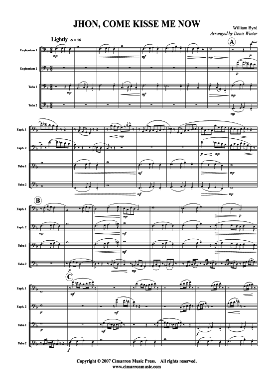 Product picture to: Jhon, Come Kisse Me Now William Byrd