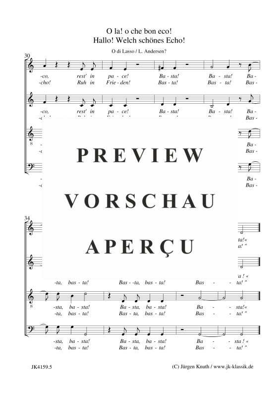 gallery: O La! Oche Bon eco - Hallo! Welch schönes Echo!, , Gemischter Chor 2-4 stimmiger Kanon