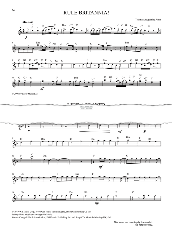 Product gallery: Page 1 of 1 Rule Britannia, Thomas Arne