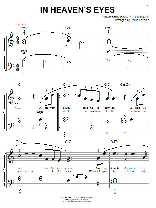 Produktbild zu: In Heaven's Eyes (arr. Phillip Keveren)