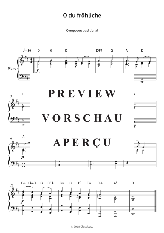 Product gallery: Page 4 of 5 O du fröhliche , , Piano Solo