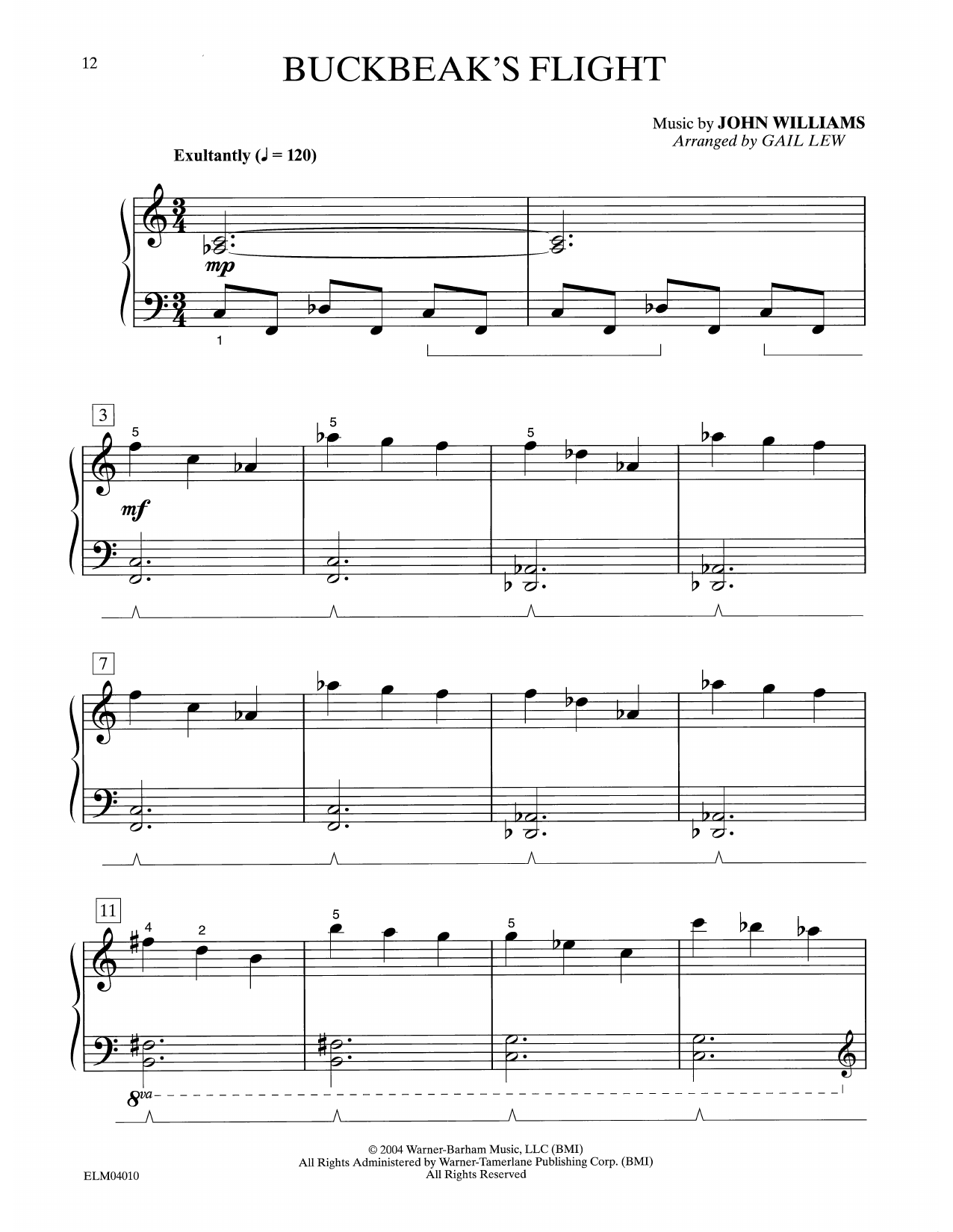 Produktbild zu: Buckbeak's Flight (from Harry Potter) (arr. Gail Lew)
