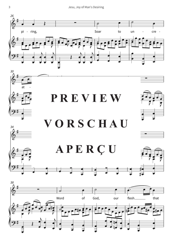 Produktgalerie: Seite 6 von 8 Jesu, Joy of Man´s Desiring, , (Gesang + Klavier)