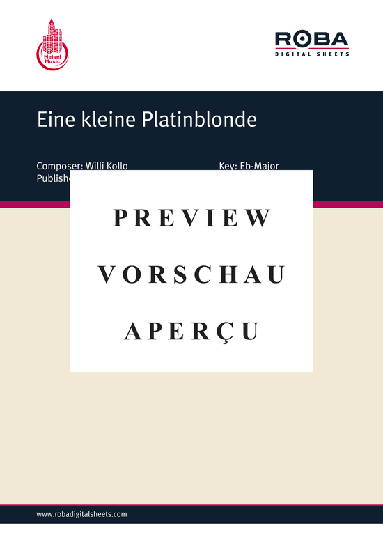Produktgalerie: Seite 2 von 4 Eine kleine Platinblonde, 	, Klavier und Gesang