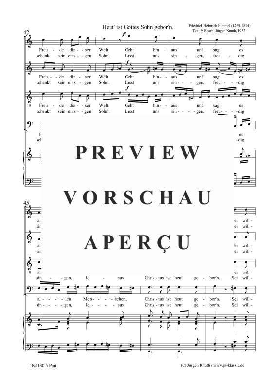 gallery: Heut´ ist Gottes Sohn gebor´n (Motette), , Gemischter Chor und Orgel