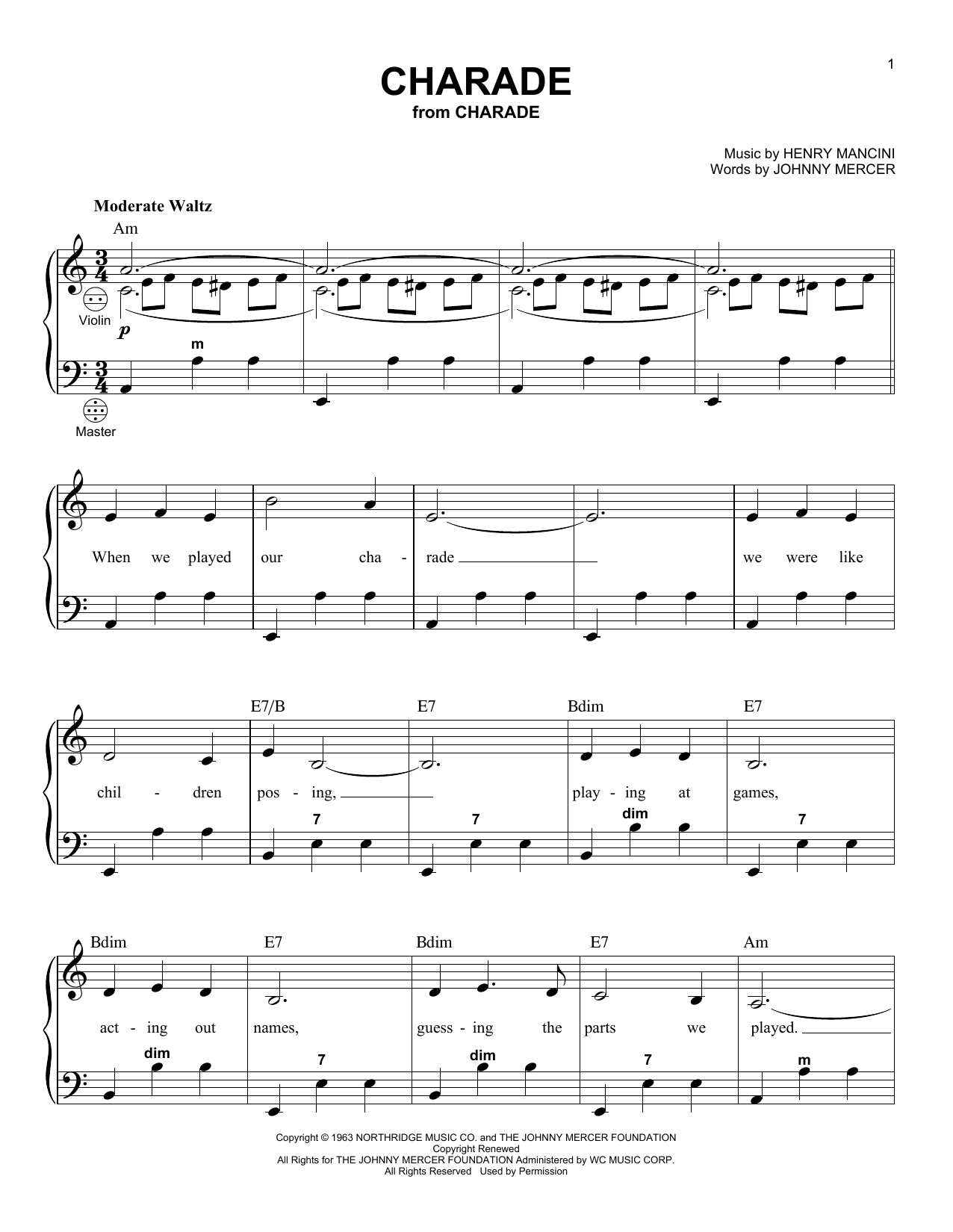 Product gallery: Page 1 of 1 Charade, Henry Mancini