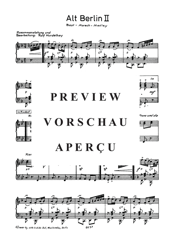 Product gallery: Page 6 of 7 Alt Berlin I + II , , (piano solo with lyrics)