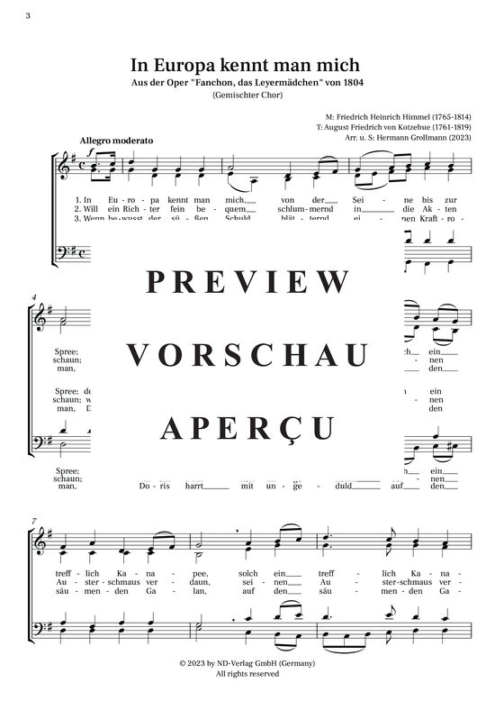 gallery: Fanchon-Lieder - vier Lieder für Gemischten Chor, , 