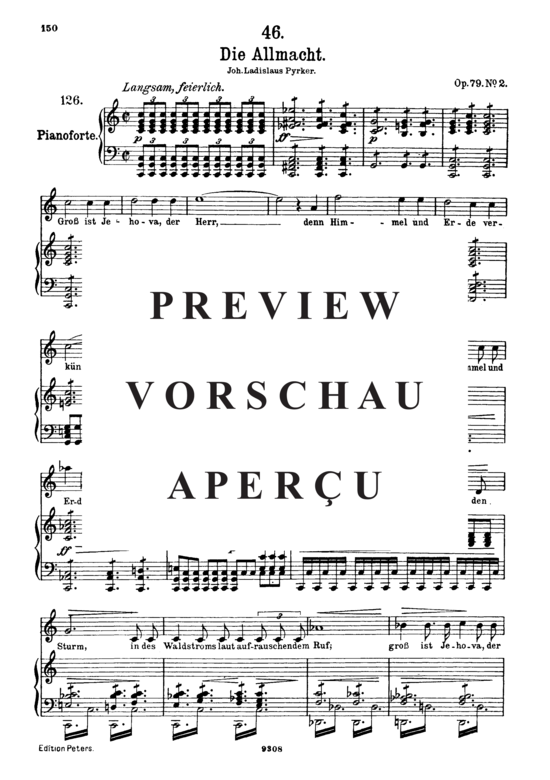 Product gallery: Page 2 of 5 Die Allmacht D.852, , High Voice and Piano