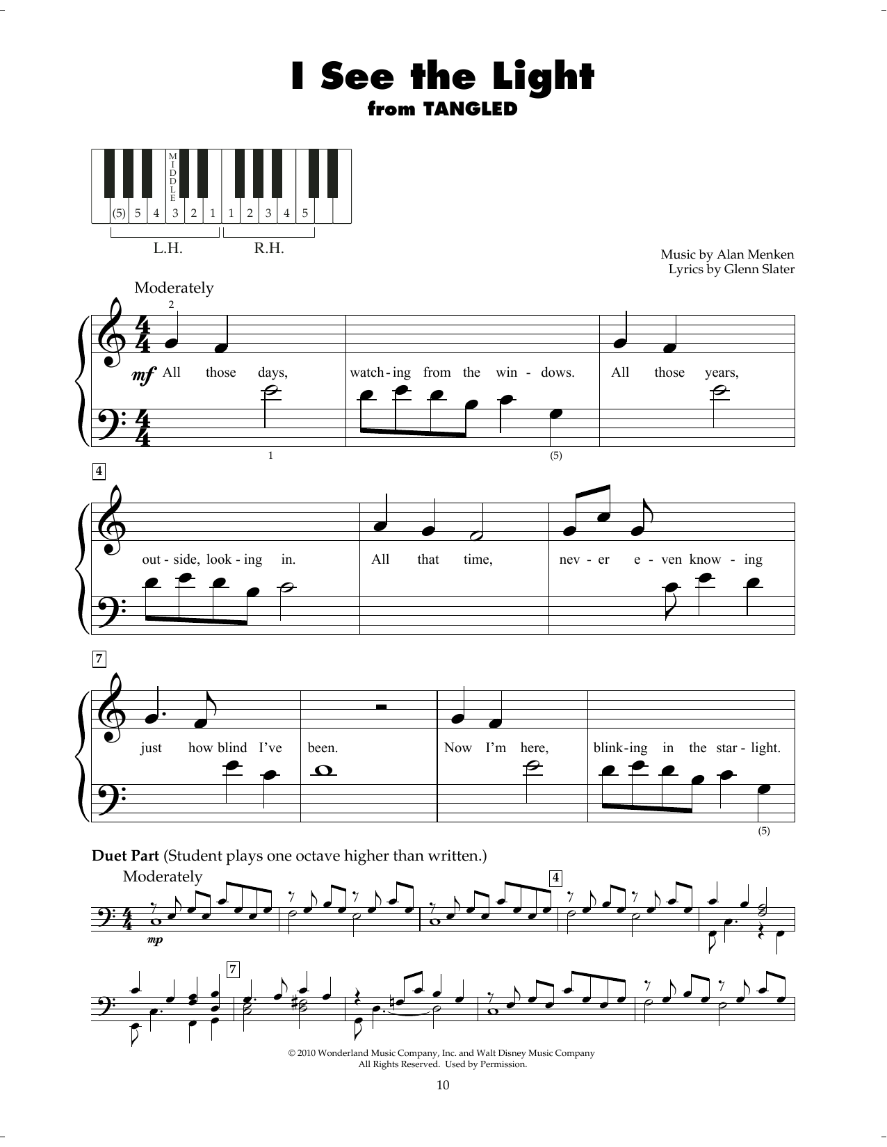 Produktgalerie: Seite 1 von 1 I See The Light (from Tangled), Alan Menken, Klavier