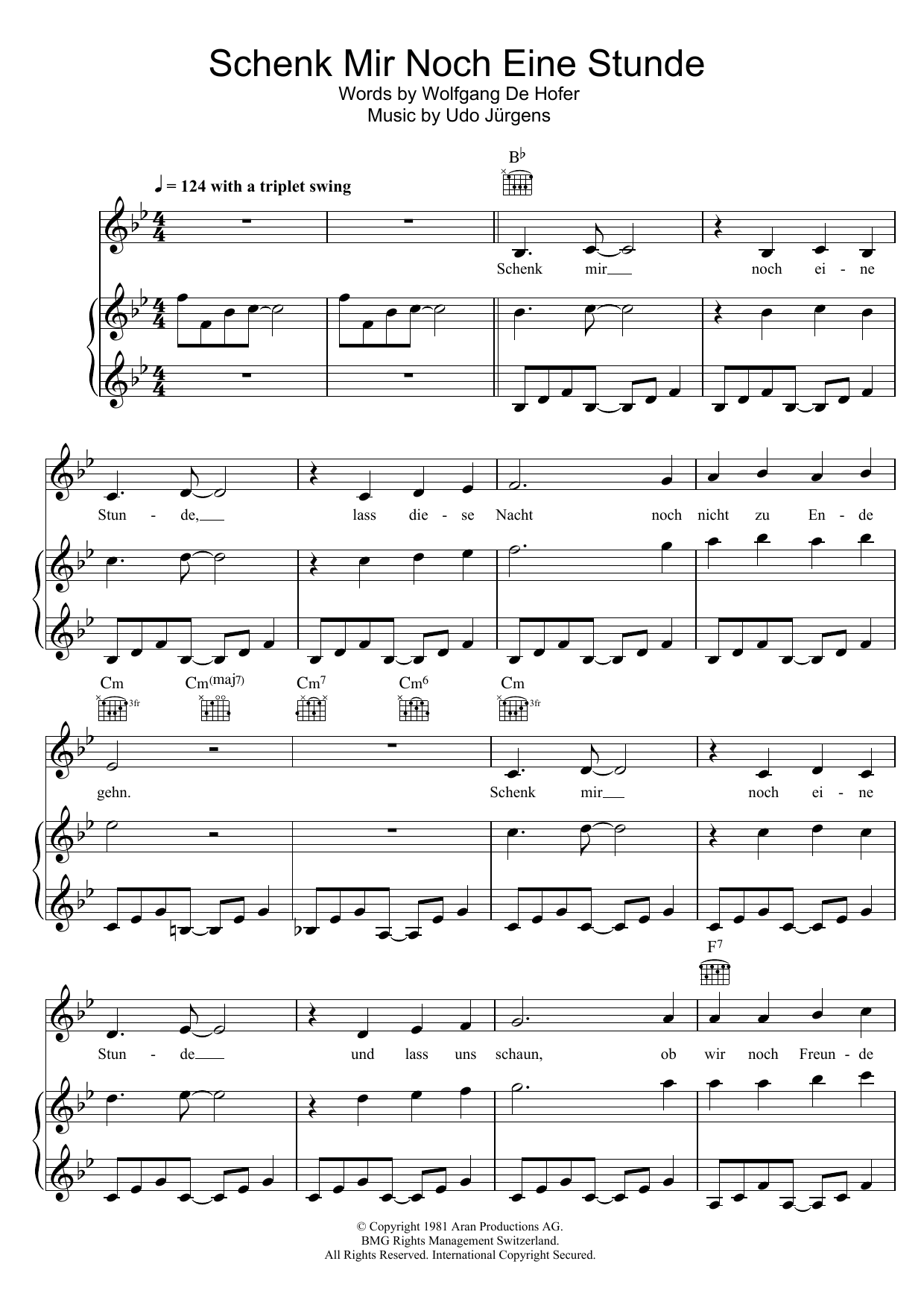 Produktgalerie: Seite 1 von 1 Schenk Mir Noch Eine Stunde, Udo Jurgens, Gesang, Gitarre, Klavier