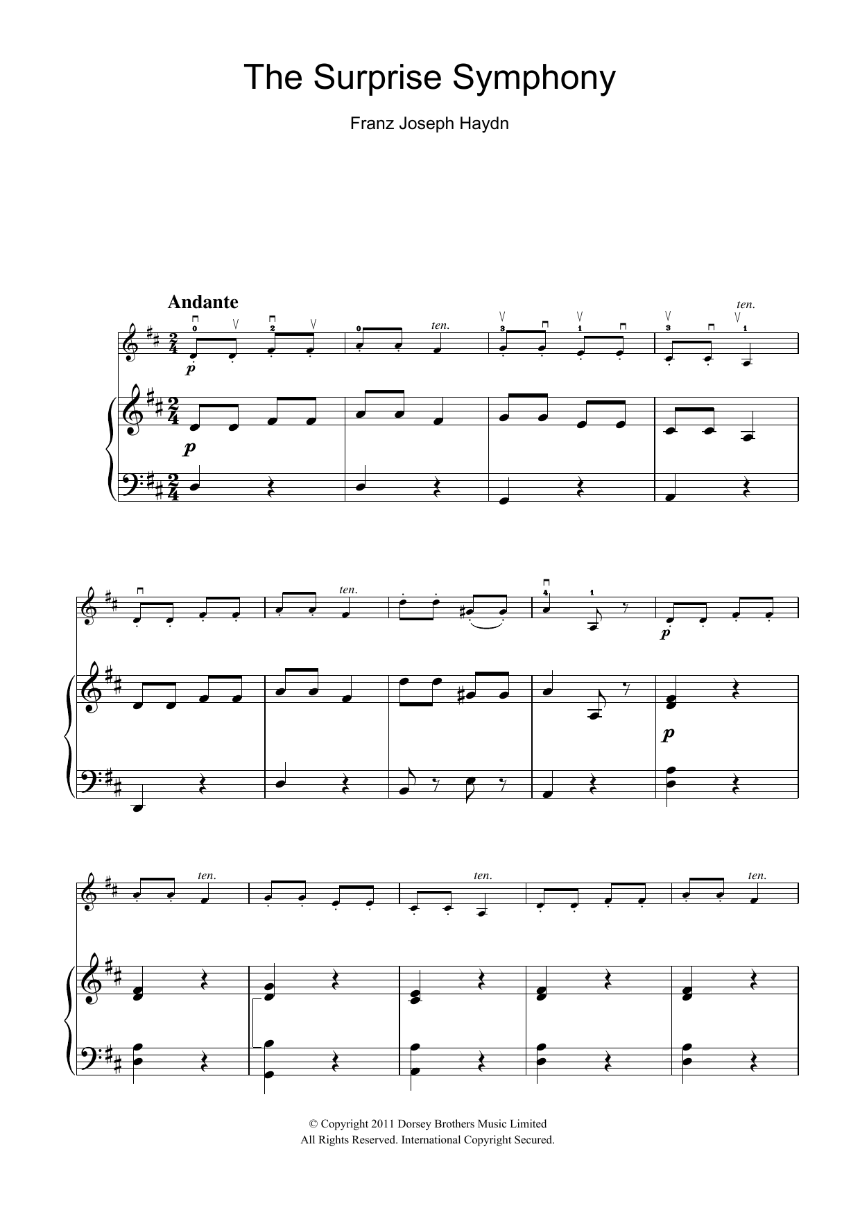 Product gallery: Page 1 of 1 The Surprise Symphony, Franz Joseph Haydn