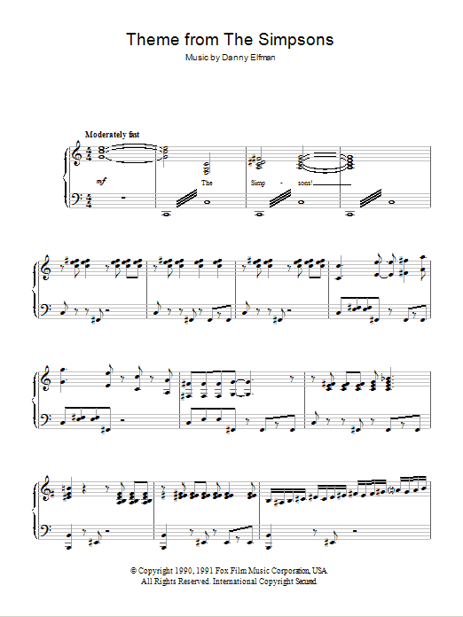 Product gallery: Page 1 of 1 Theme From The Simpsons, Danny Elfman
