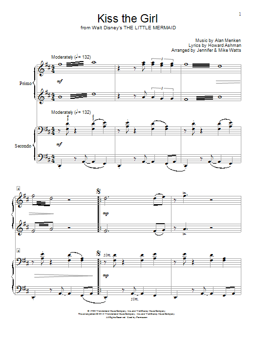 Produktbild zu: Kiss The Girl (from The Little Mermaid)