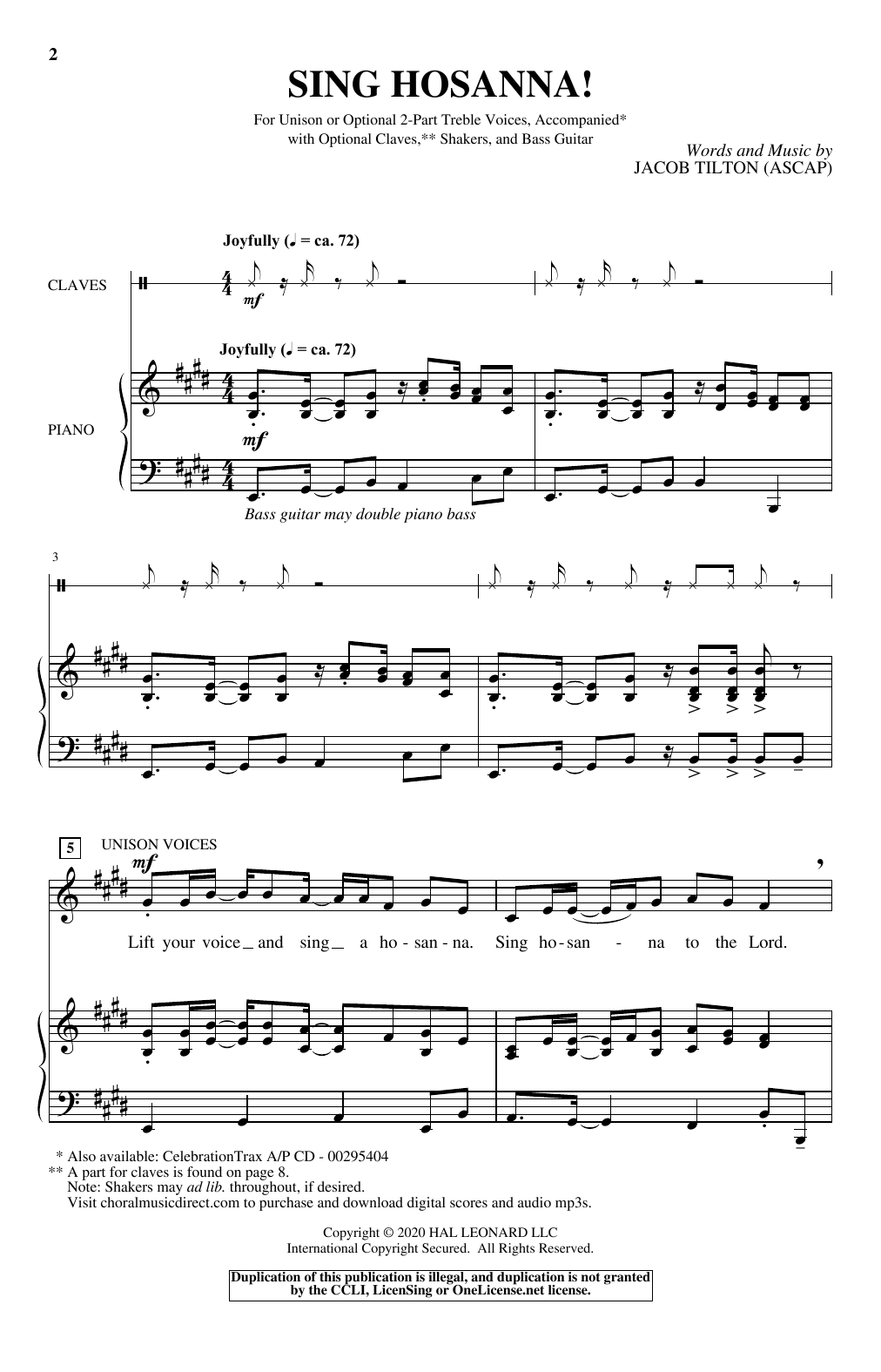 Produktbild zu: Sing Hosanna!