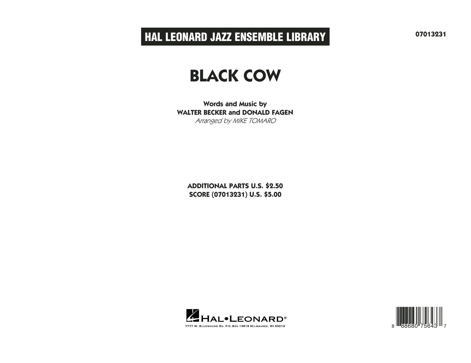 Produktgalerie: Seite 1 von 1 Black Cow (arr. Mike Tomaro) - Conductor Score (Full Score), Steely Dan