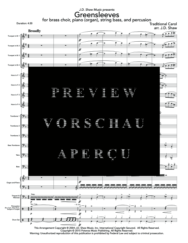Produktgalerie: Seite 5 von 11 Greensleeves, , (Brass Band)