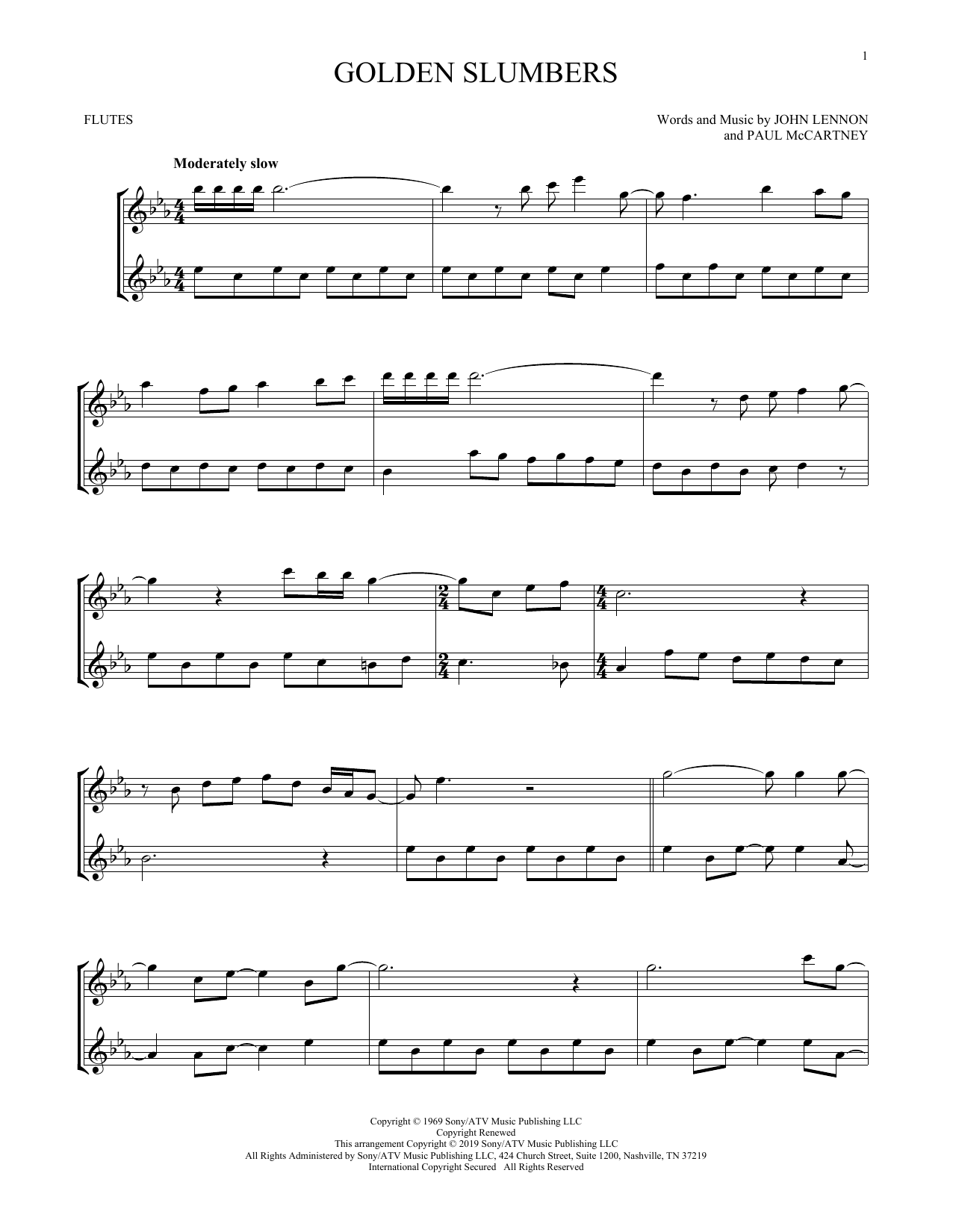 Product gallery: Page 1 of 1 Golden Slumbers, The Beatles