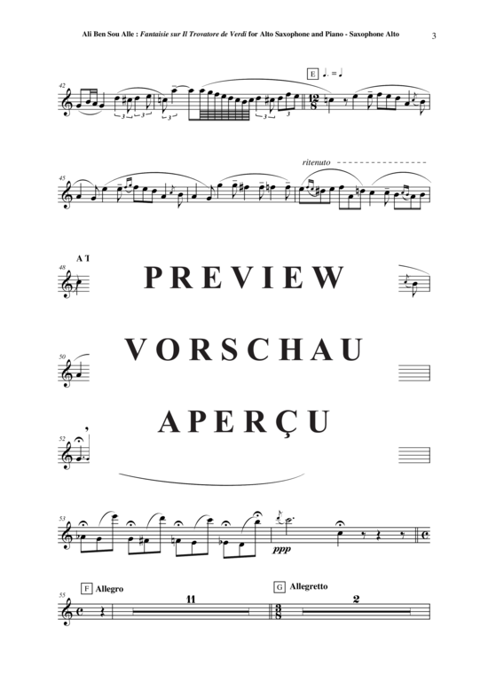 Product gallery: Page 19 of 21 Fantaisie sur Il Trovatore de Verdi , , (alto saxophone + piano)