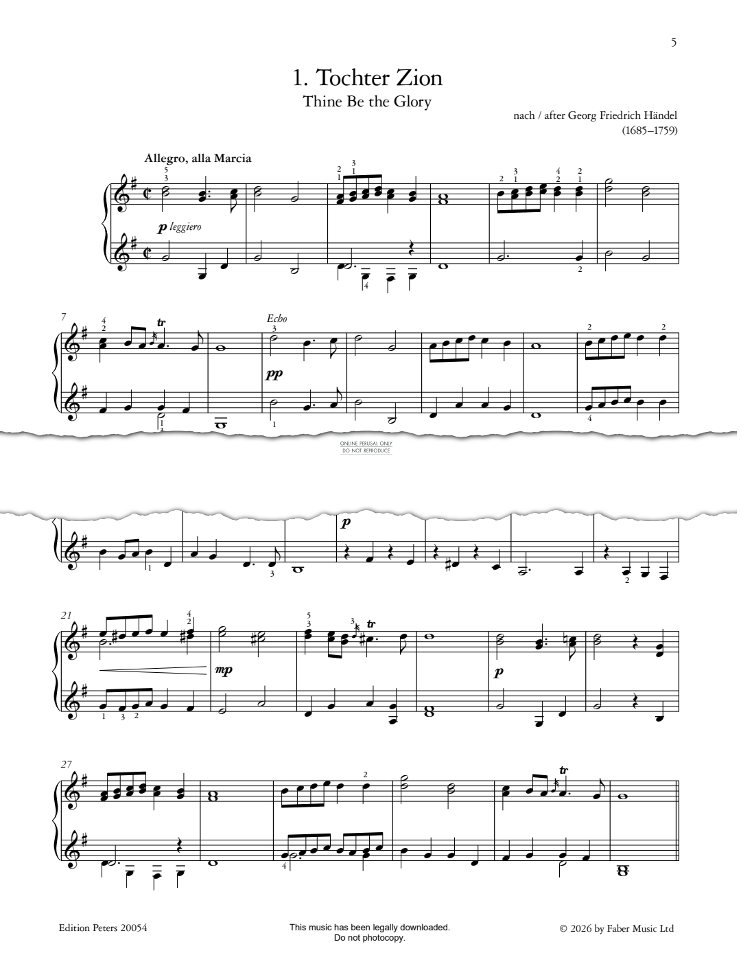 Produktbild zu: Tochter Zion (Thine Be The Glory)
