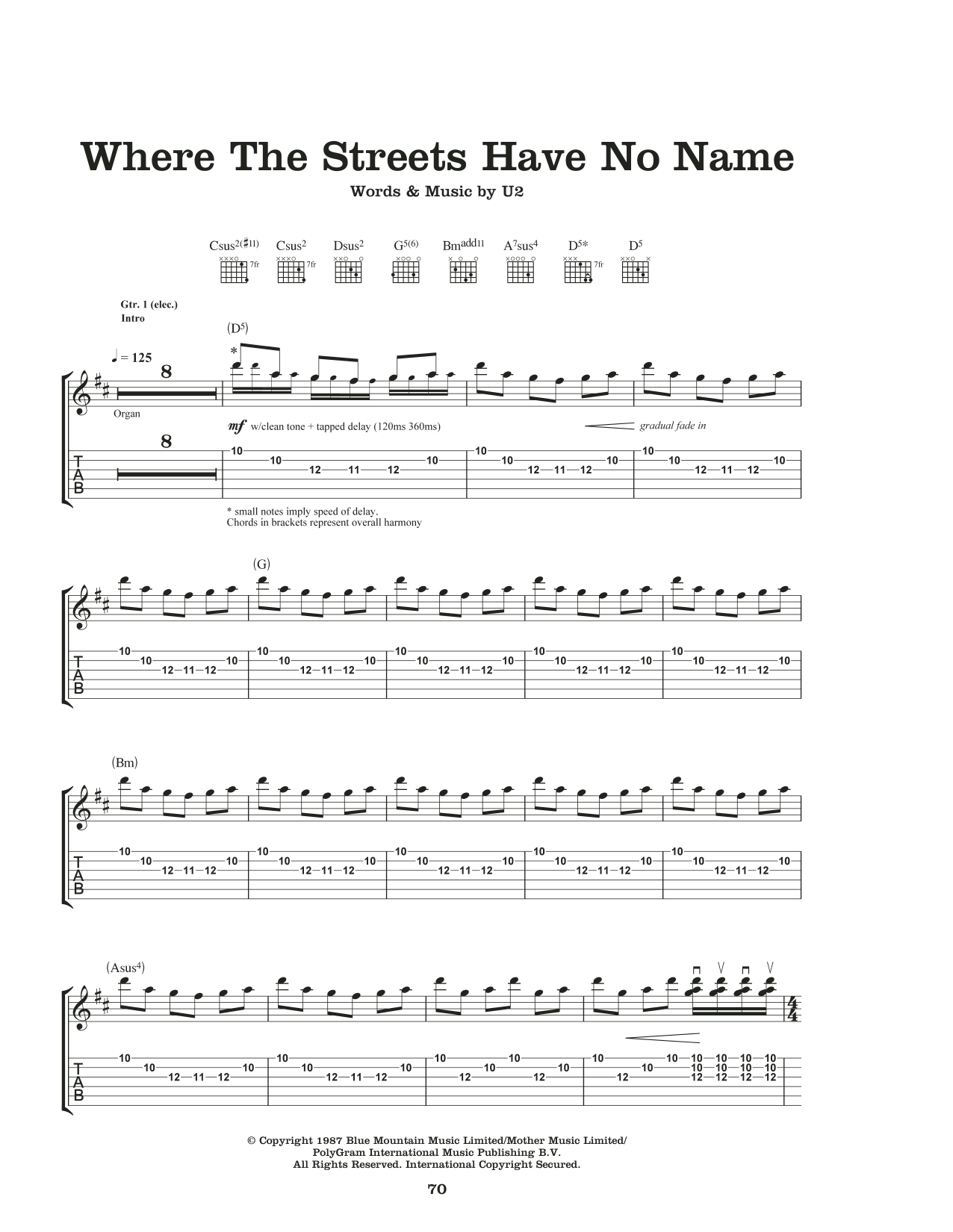 Produktbild zu: Where The Streets Have No Name