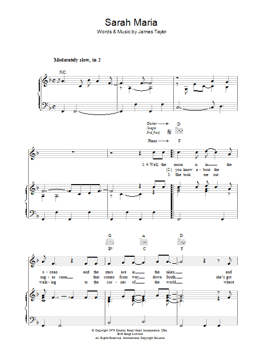 Produktgalerie: Seite 1 von 1 Sarah Maria, James Taylor, Gesang, Gitarre, Klavier