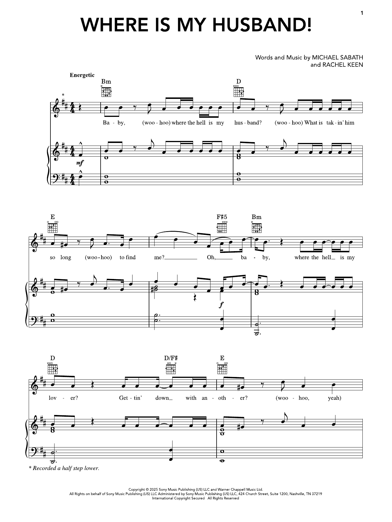 Produktgalerie: Seite 1 von 1 WHERE IS MY HUSBAND!, RAYE, Gesang, Gitarre, Klavier