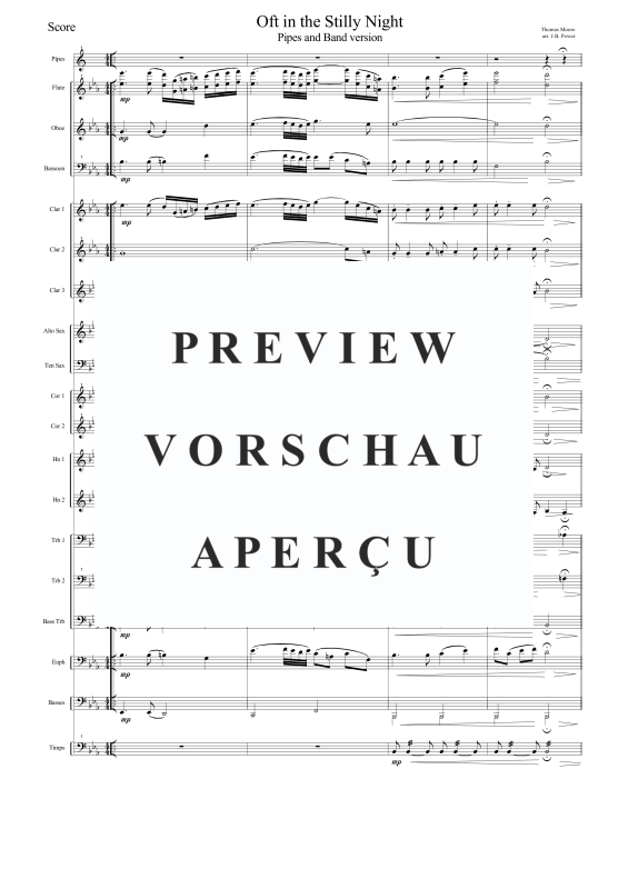 Produktgalerie: Seite 4 von 11 Oft in the stilly Night, , Concert Band und Dudelsack Solo