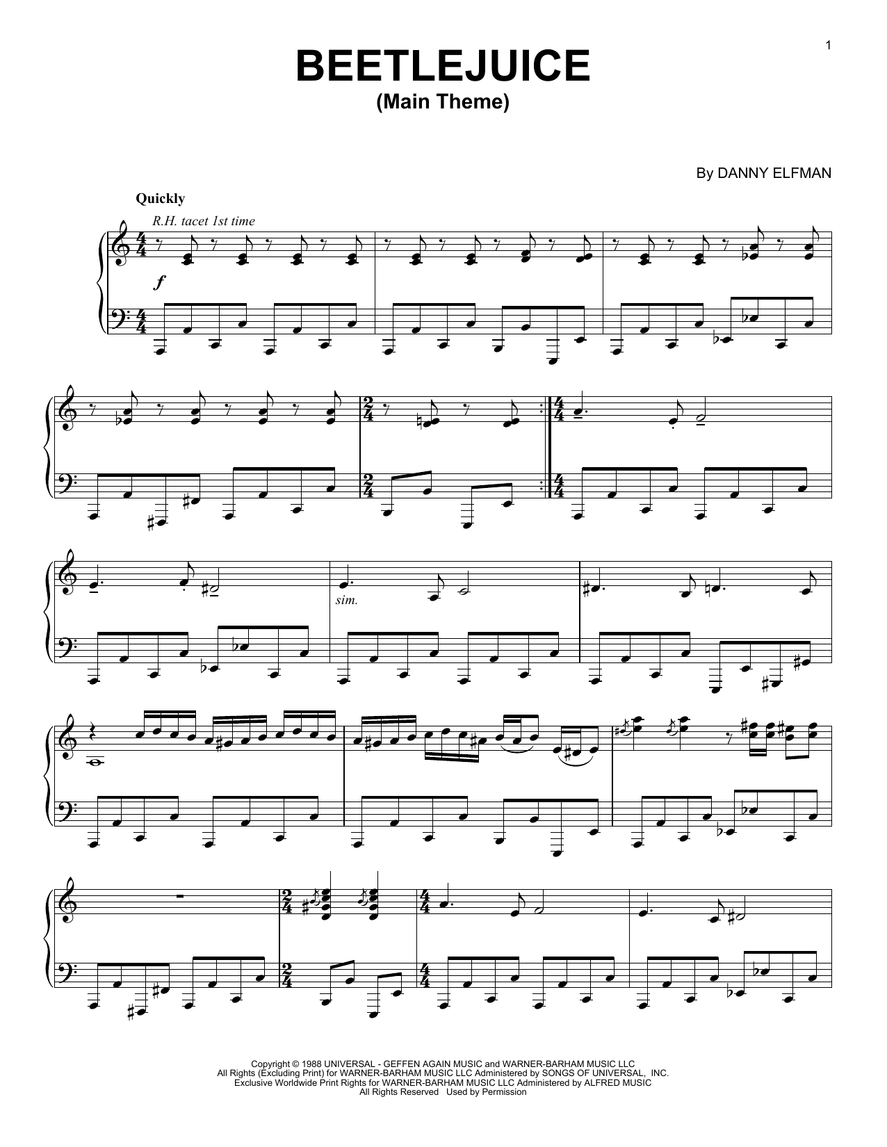 Produktbild zu: Beetlejuice (Main Theme)
