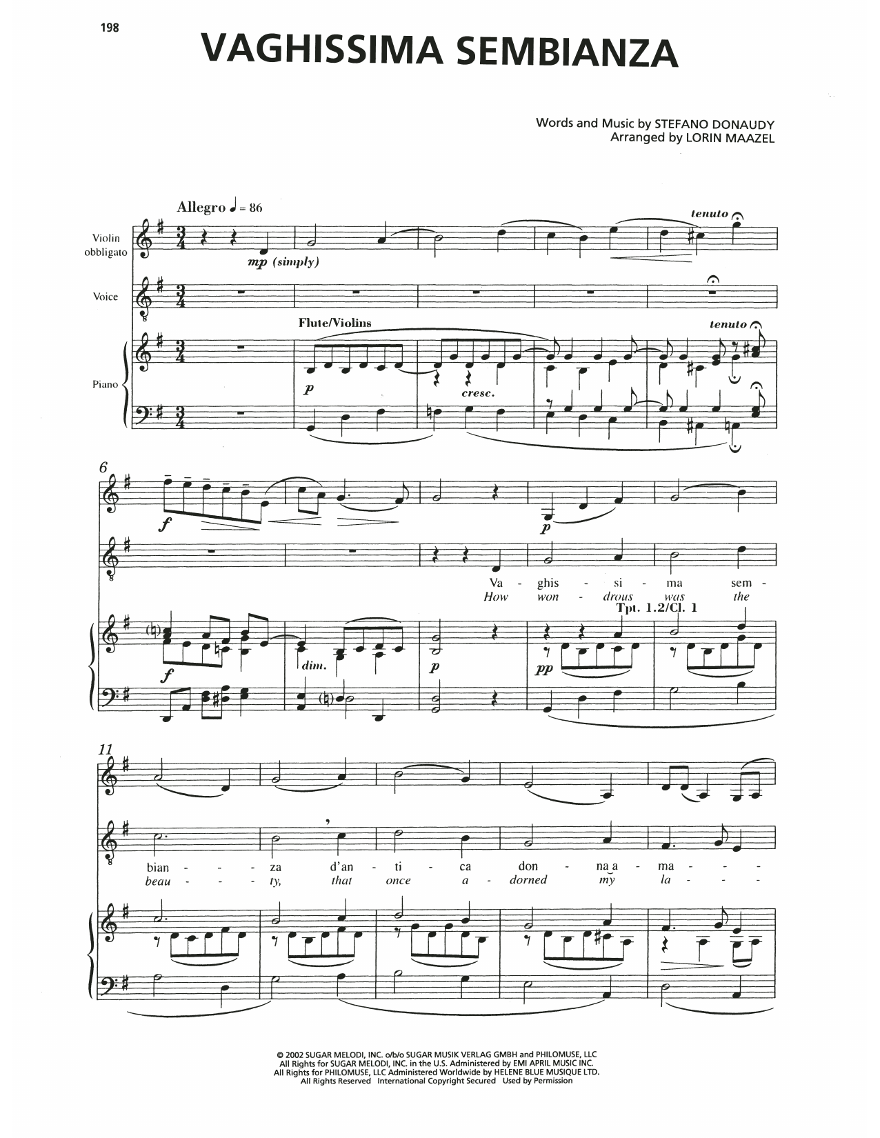 Produktgalerie: Seite 1 von 1 Vaghissima Sembrianza, Andrea Bocelli, Gesang, Gitarre, Klavier