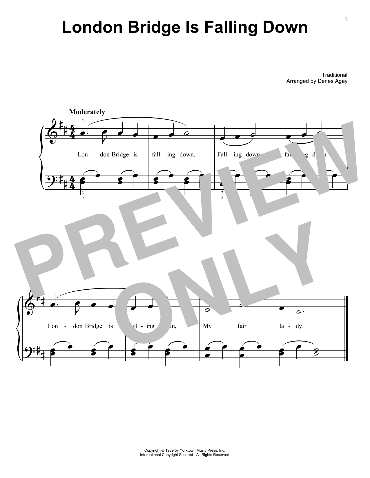 Product picture to: London Bridge (arr. Denes Agay)
