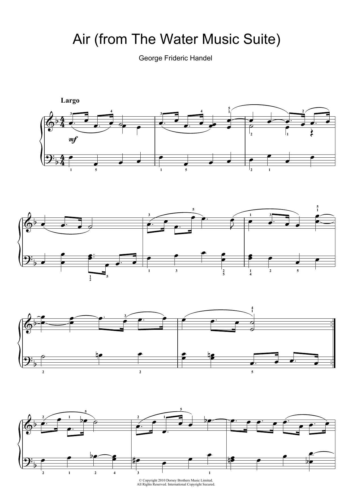 Product picture to: Air (from The Water Music Suite)