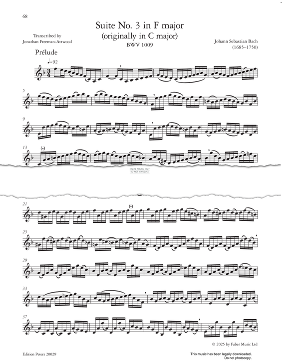 Produktgalerie: Seite 1 von 1 Suite No.3 in F Major BWV1009, Johann Sebastian Bach, Trompete