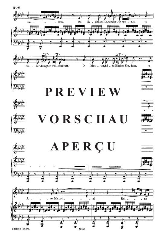 Product gallery: Page 4 of 5 Ave Maria (Ellens Gesang III) D. 839 in As-Dur, , Medium Voice and Piano