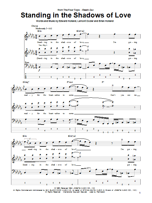 Produktgalerie: Seite 1 von 1 Standing In The Shadows Of Love, The Four Tops, E-Bass