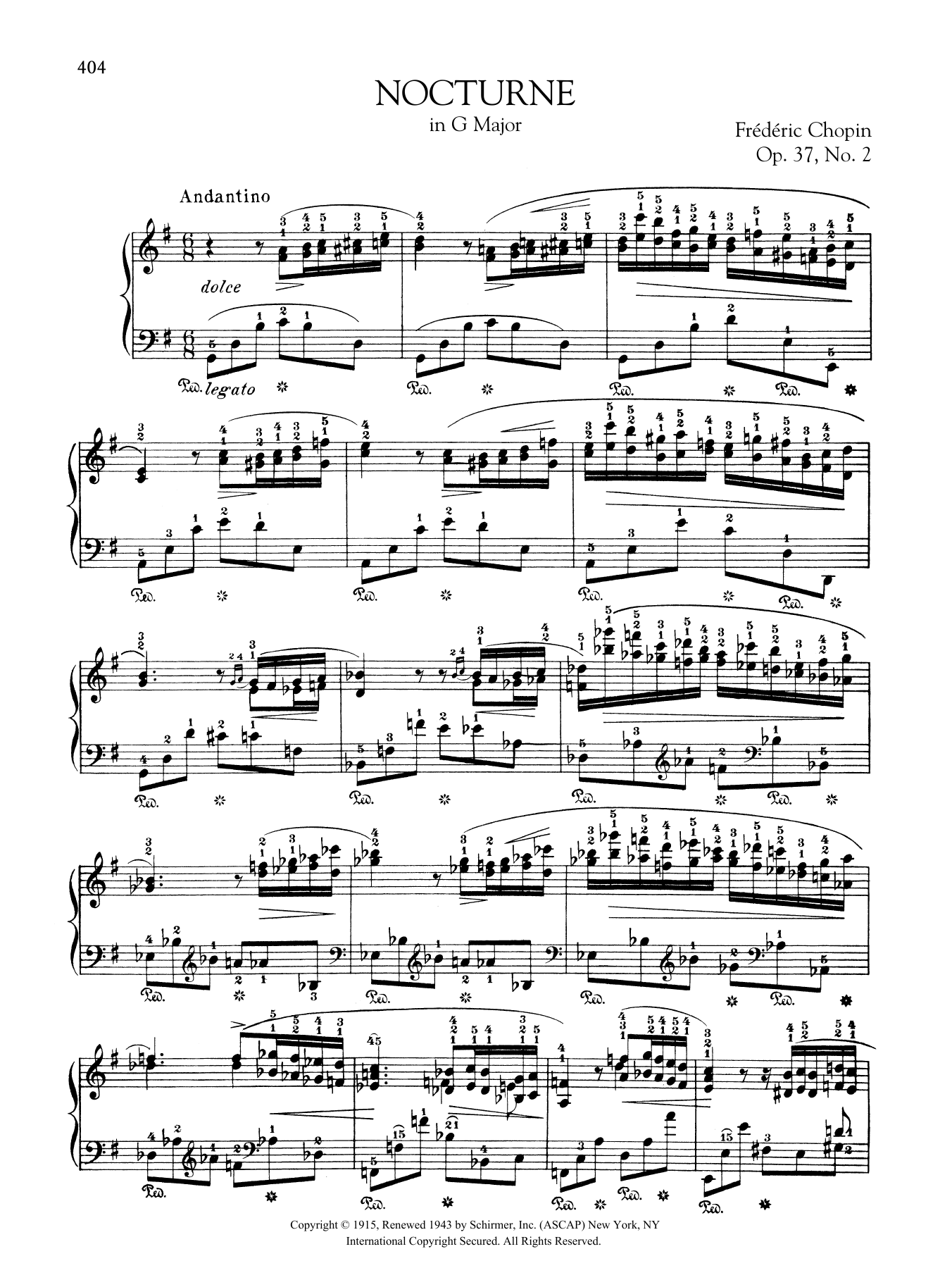 Product gallery: Page 1 of 1 Nocturne in G Major, Op. 37, No. 2, Frédéric Chopin