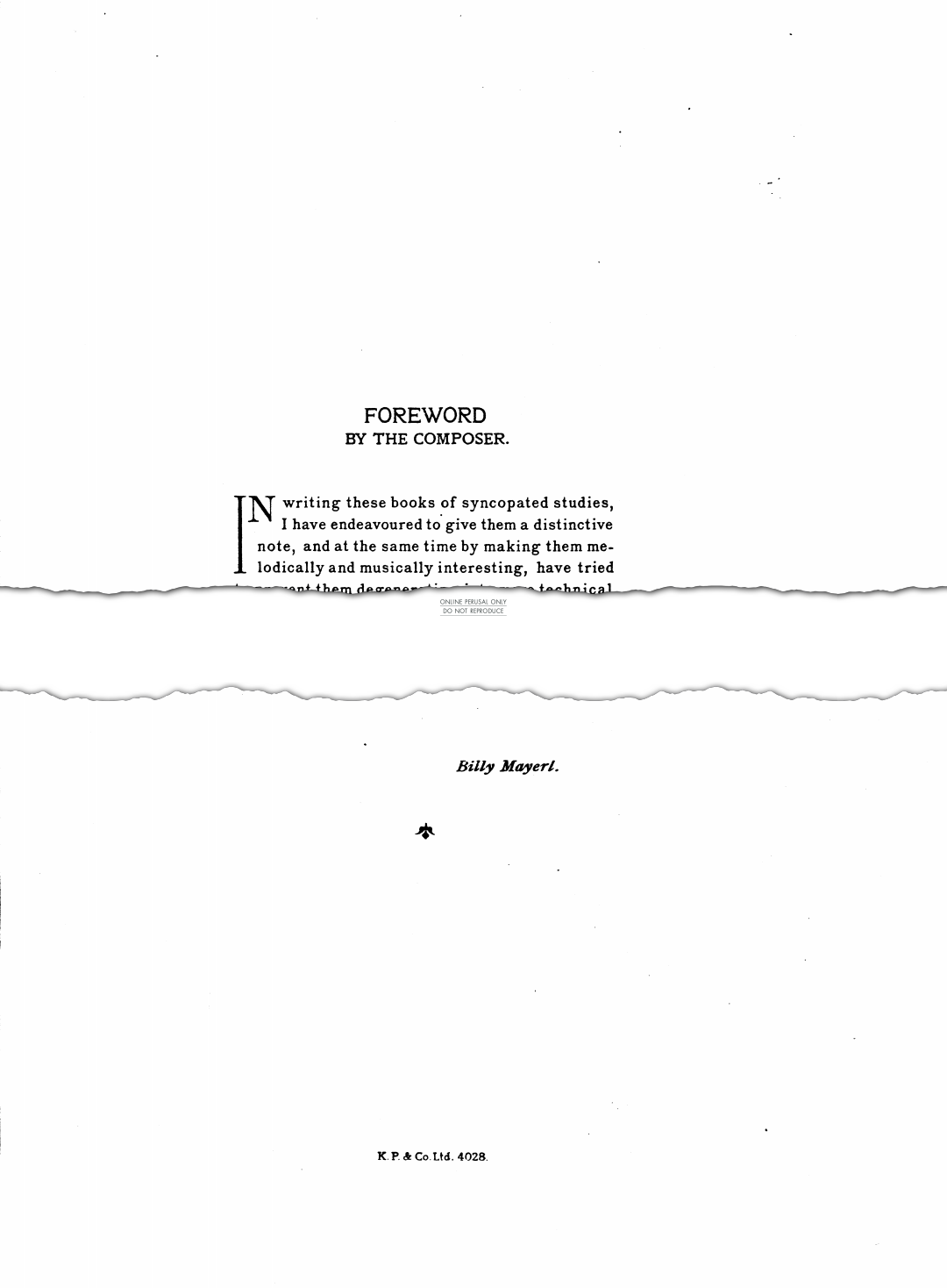 gallery: Six Studies In Syncopation Op.55, Billy Mayerl, Klavier