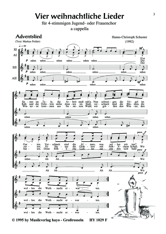Product gallery: Page 1 of 11 Vier weihnachtliche Lieder, , (female choir SSAA)