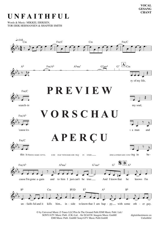 gallery: Unfaithful , Rihanna, (Gesang)