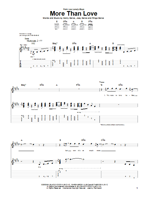 Produktgalerie: Seite 1 von 1 More Than Love, Los Lonely Boys, Gitarre
