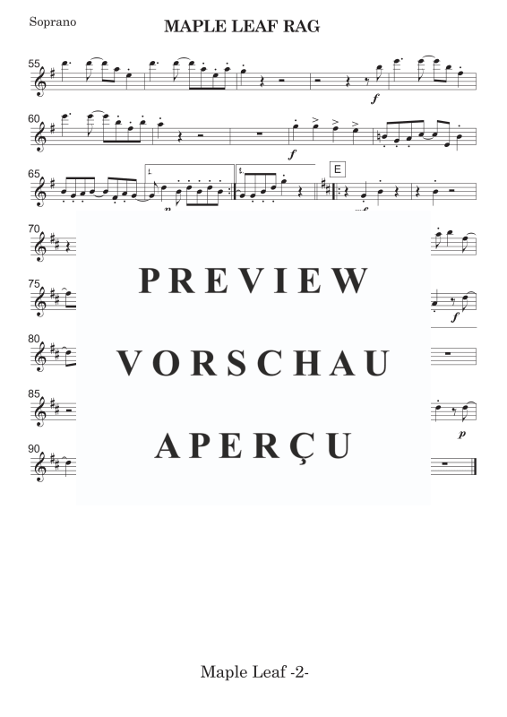 Produktgalerie: Seite 4 von 11 Maple Leaf Rag, , Saxophon Quintett
