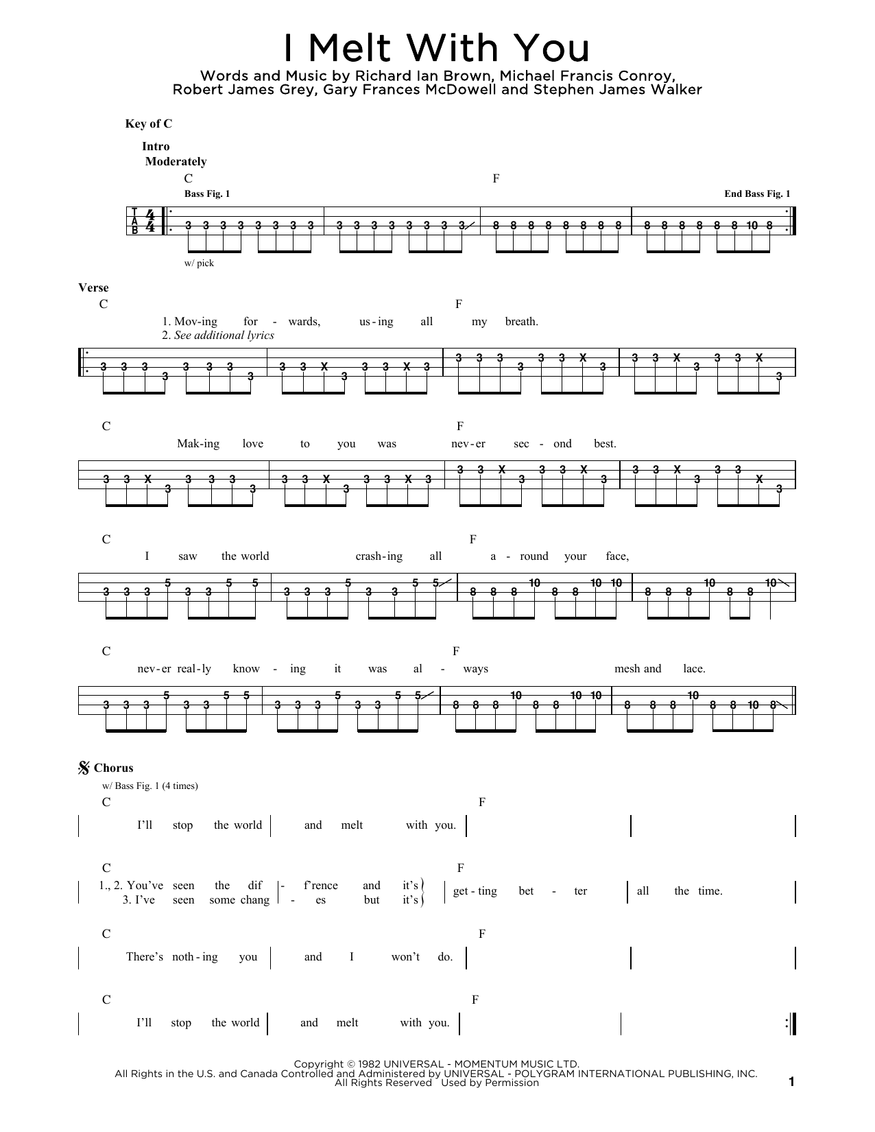 Produktgalerie: Seite 1 von 1 I Melt With You, Modern English, E-Bass, Gitarre