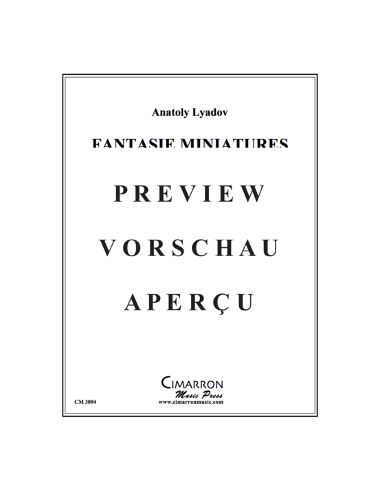 Produktgalerie: Seite 2 von 21 Fantasie Miniatures , , (Blechbläserquintett)